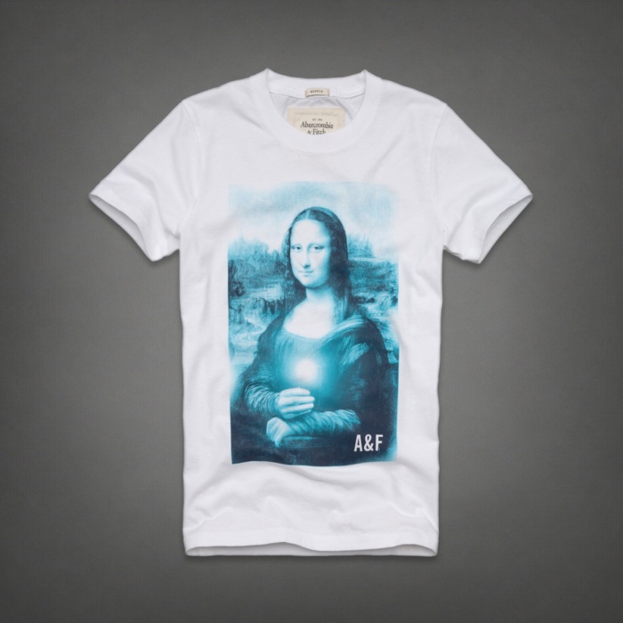 Abercrombie Fitch Hombres De Cuello Redondo Corto Remera AF5174